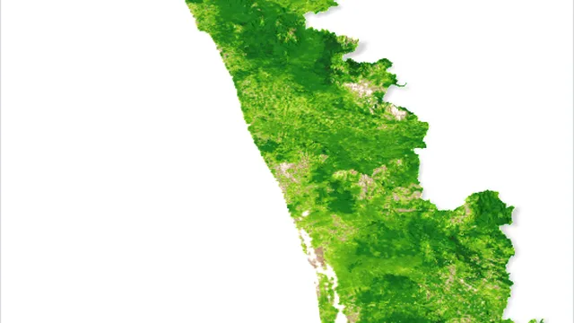 3D vegetation index map of Kerala